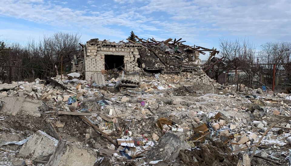 BORTE: Her stod det tidligere et hus der en
familie på fem hadde bosatt seg.