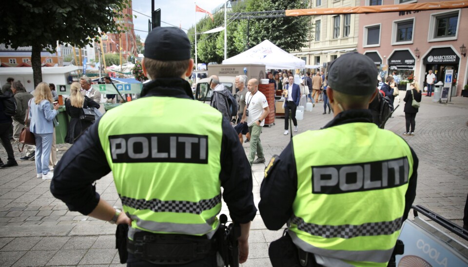 Antall politifolk i politidistriktene har økt med over 370 årsverk de siste to månedene. Bildet er tatt under Arendalsuka i år.
