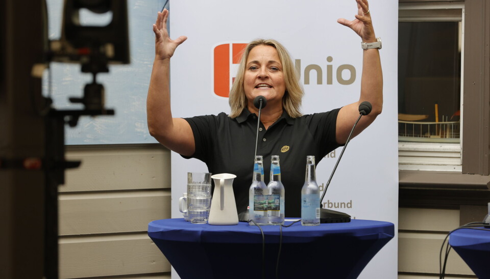 PF-leder Unn Alma Skatvold innledet om politiets tillitsutfordringer i lys av ressurskrisen under debatten i Arendalsuka.