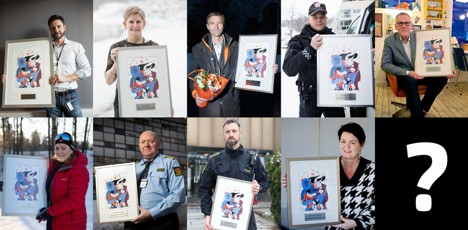 TIDLIGERE VINNERE: Robin Schaefer (2015), Eva Ragde (2016), Asbjørn Rachlew (2017), Espen Molland (2018), Hans Roar Rasmussen (2019), Inger-Lise Brøste (2020), Johan Fredriksen (2021), Marius Ulekleiv (2022) og Christine Torsvik (2023).