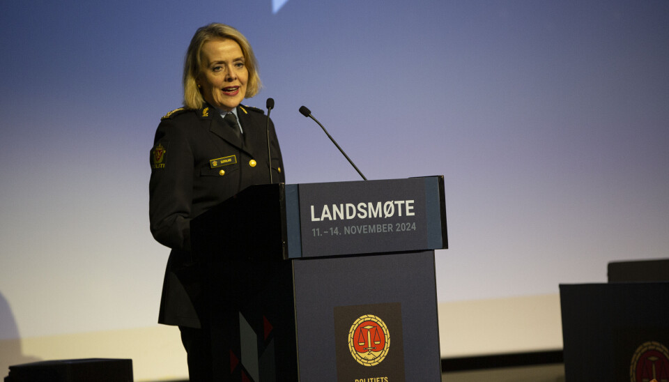 KOMMER MED SYV RÅD: Benedicte Bjørnland benyttet sjansen til å komme med syv råd under sin siste tale som politidirektør på Politiets Fellesforbunds landsmøte.