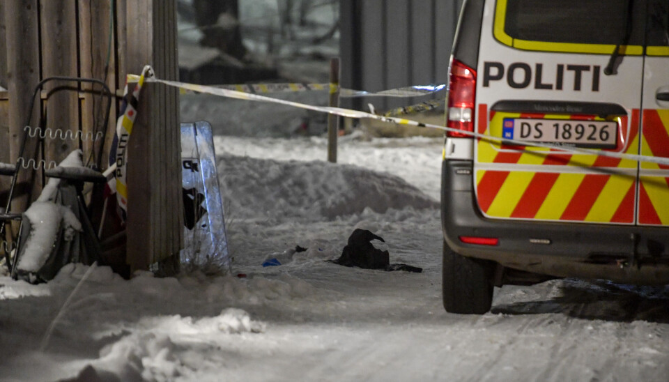 En politimann ble knivstukket under en politiaksjon på.. Gjerningspersonen ble skutt av politiet.Foto: Annika Byrde / NTB