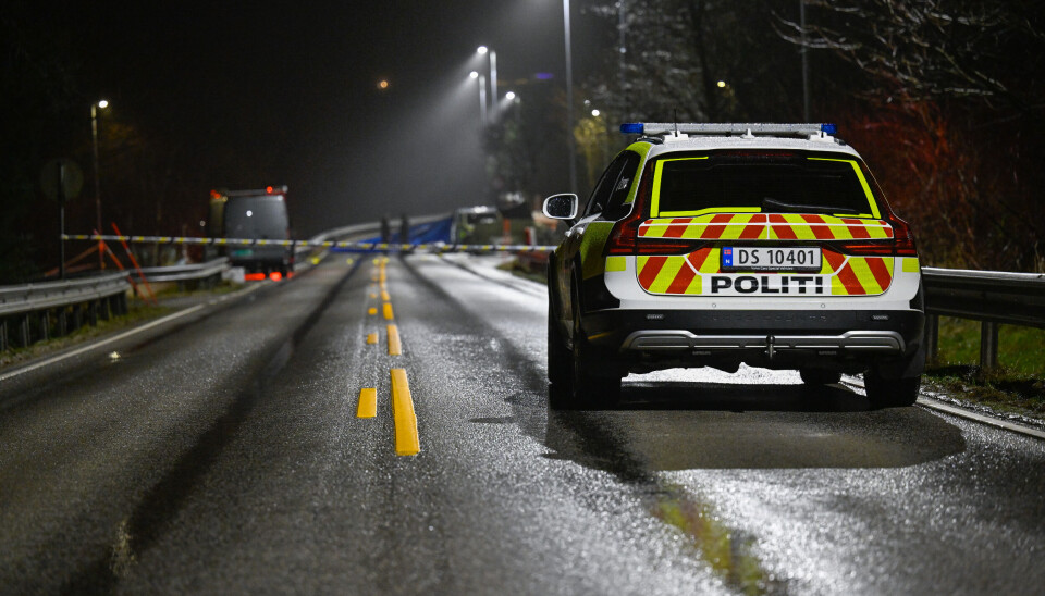 Politiet jobber på åstedet etter en skuddveksling natt til 28. desember 2024.