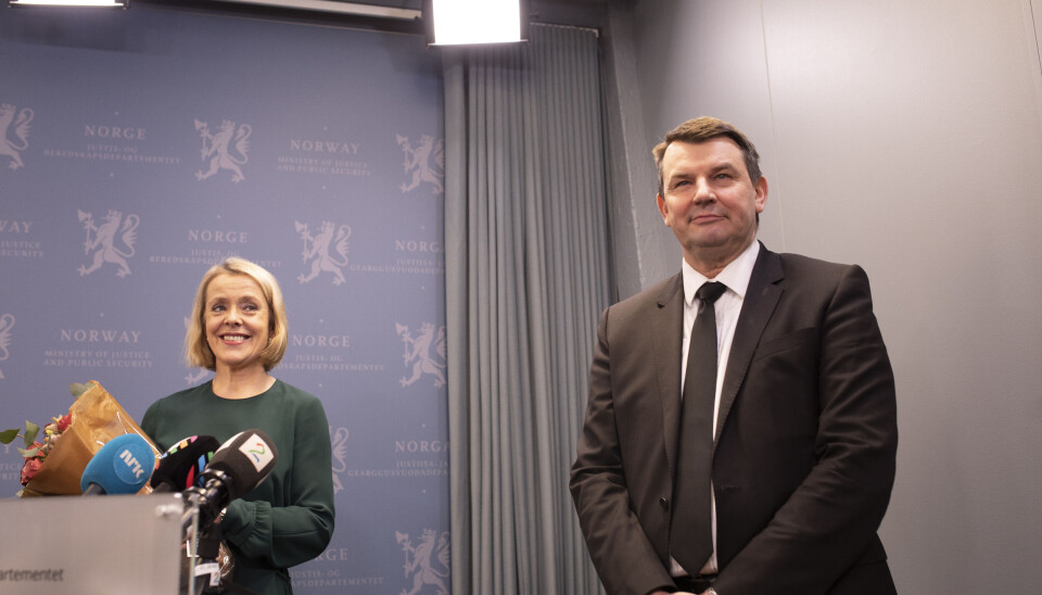 Benedicte Bjørnland blir utnevnt til politidirektør av justis- og beredskapsminister Tor Mikkel Wara (Frp).