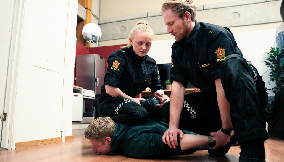 Trening på Politihøgskolen.