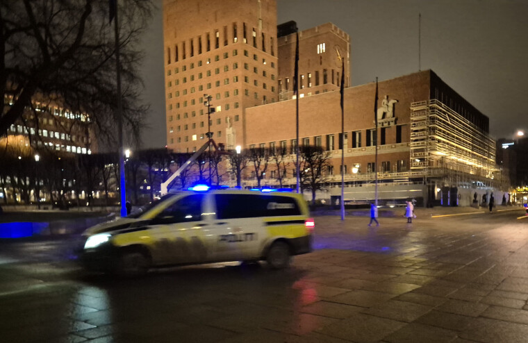 Politibil i Oslo.