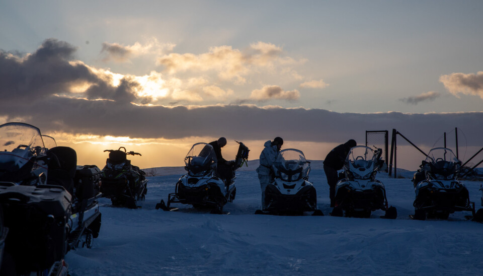 Beredskapstroppen og Jegerbataljonen ved Korpfjell grensestasjon.