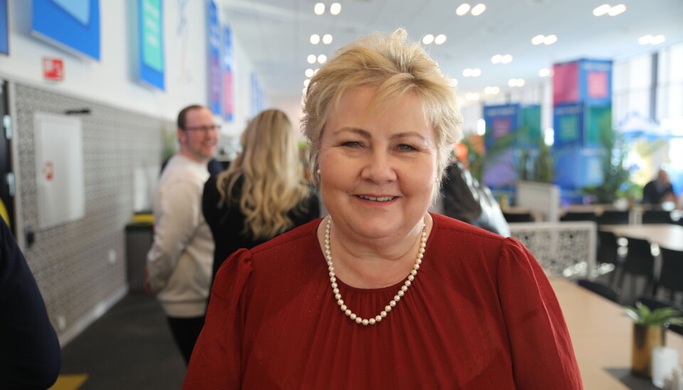 Høyre-leder, Erna Solberg.