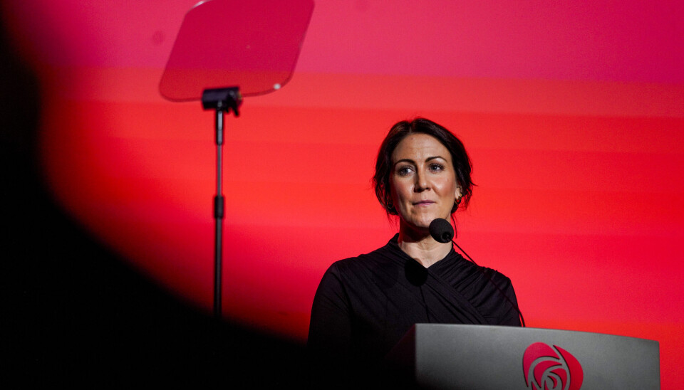 Arbeids- og inkluderingsminister Tonje Brenna (Ap) taler på Arbeiderpartiets 70. ordinære landsmøte på Oslo Kongressenter Folkets Hus i Oslo.