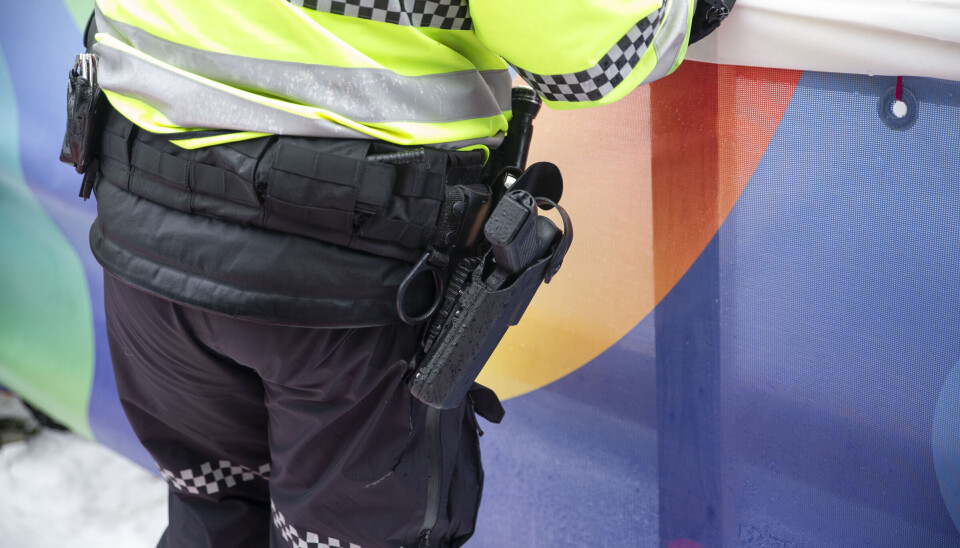 Bevæpnet politi under Ski-VM i Trondheim 2025.