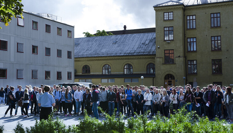 Illustrasjonsfoto fra en tidligere studiestart ved Politihøgskolen i Oslo.