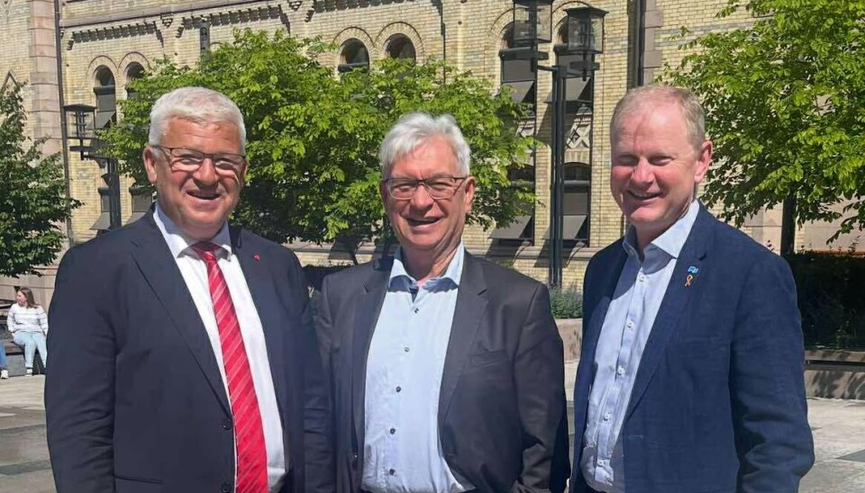 Fra venstre: Jone Blikra (Ap), André Skjelstad (V) og Erlend Larsen (H).