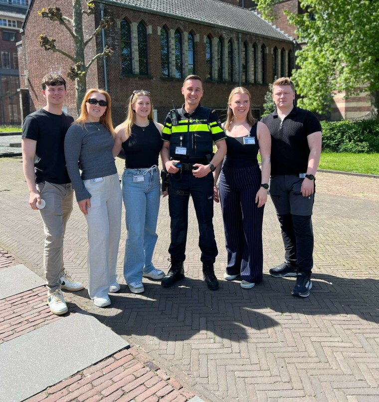 Styremedlemmer fra PF Politistudentene på studietur til Nederland.