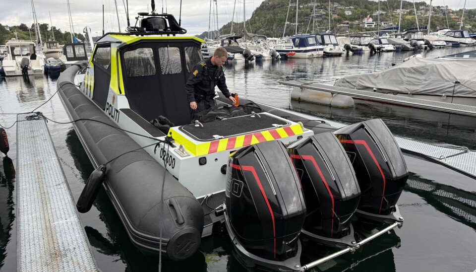1350 HESTER: Båten er utstyrt med tre svære motorer med 450 hestekrefter.