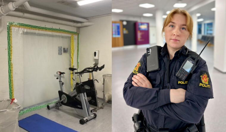 Arrestasjonssalen i treningsbygget på Politihøgskolen i Stavern er fortsatt forseglet. Det får Kristin Amrud til å reagere.