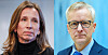 To portretter side om side av en kvinne og en mann i formelle klær.